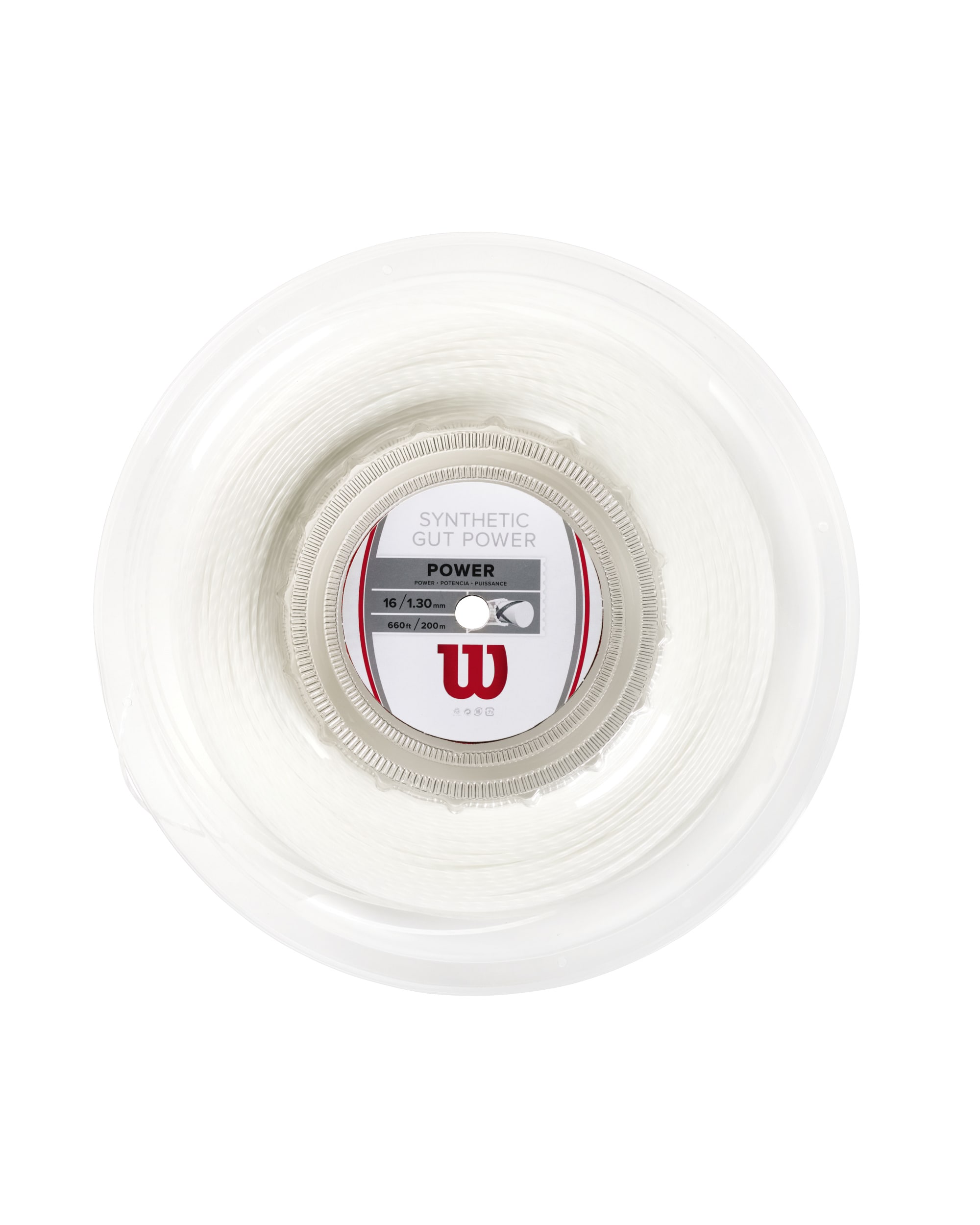 Wilson Synthetic Gut Power 1.30 Tennis String Reel (200m) White 